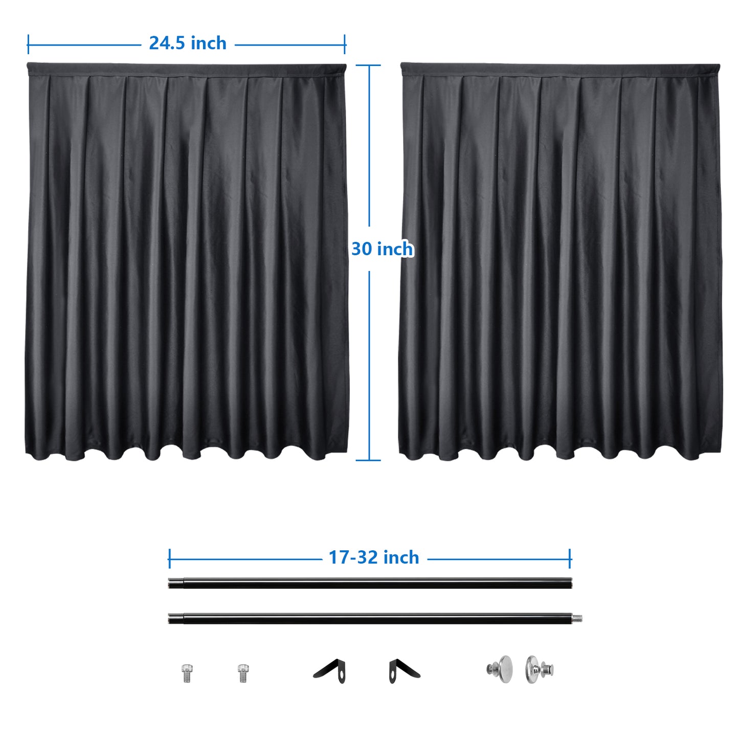 Car Rearseat Divider Curtains Blackout Privacy Protection Curtain Automotive Space Divider Universal for Max 49-inch Interior Width Vehicles (Front&Rear Divider)